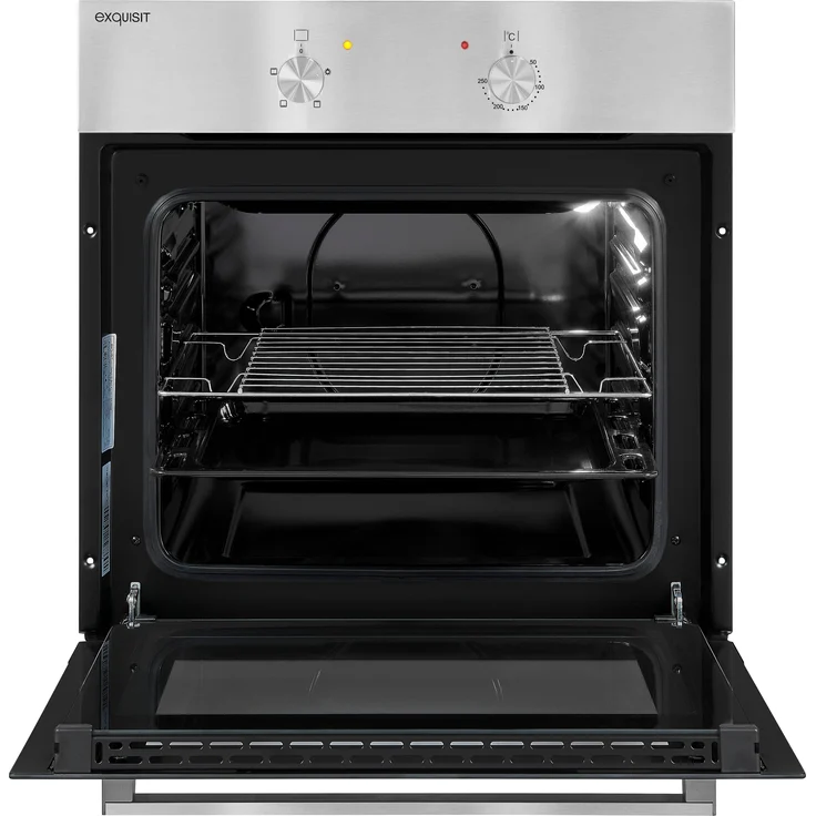 Exquisit EBE 555-1.1, Backofen, A, Einbaugerät, Netzbetrieb, Volumen 60 l, Breite 59,5 cm, Selbstreinigung nein, Ober-Unterhitze (konventionell) – Bild 3