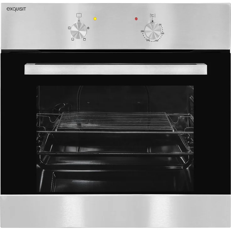 Exquisit EBE 555-1.1, Backofen, A, Einbaugerät, Netzbetrieb, Volumen 60 l, Breite 59,5 cm, Selbstreinigung nein, Ober-Unterhitze (konventionell) – Bild 4