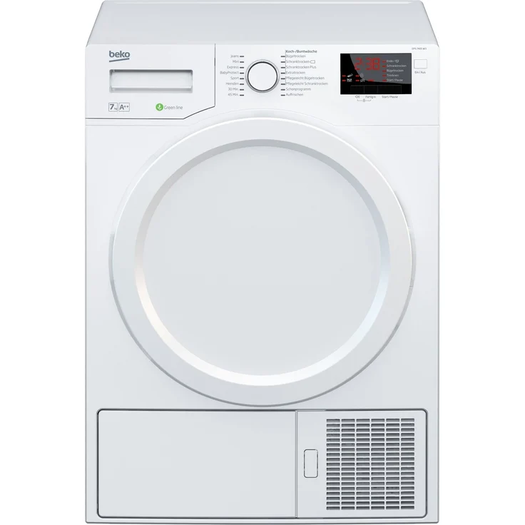 Beko DPS 7405 W3, Wärmepumpentrockner, A++, Fassungsvermögen 7 kg, Standgerät, Breite 59,5 cm, Kindersicherung, Startzeitvorwahl – Bild 6