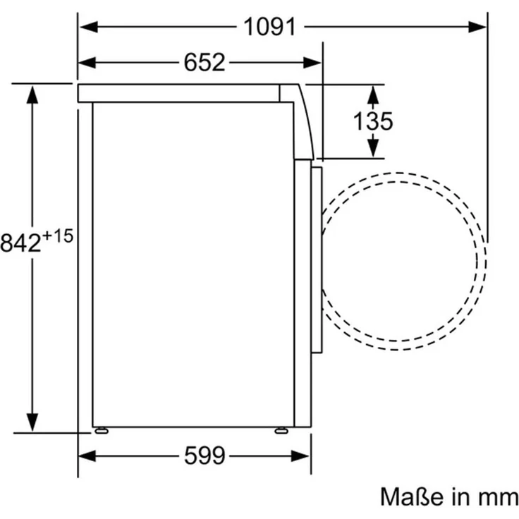 Siemens WT47W5W0 Serie iQ700, Wärmepumpentrockner, A+++, Fassungsvermögen 8 kg, Standgerät, Breite 59,8 cm, Kindersicherung, Trommelinnenbeleuchtung – Bild 11