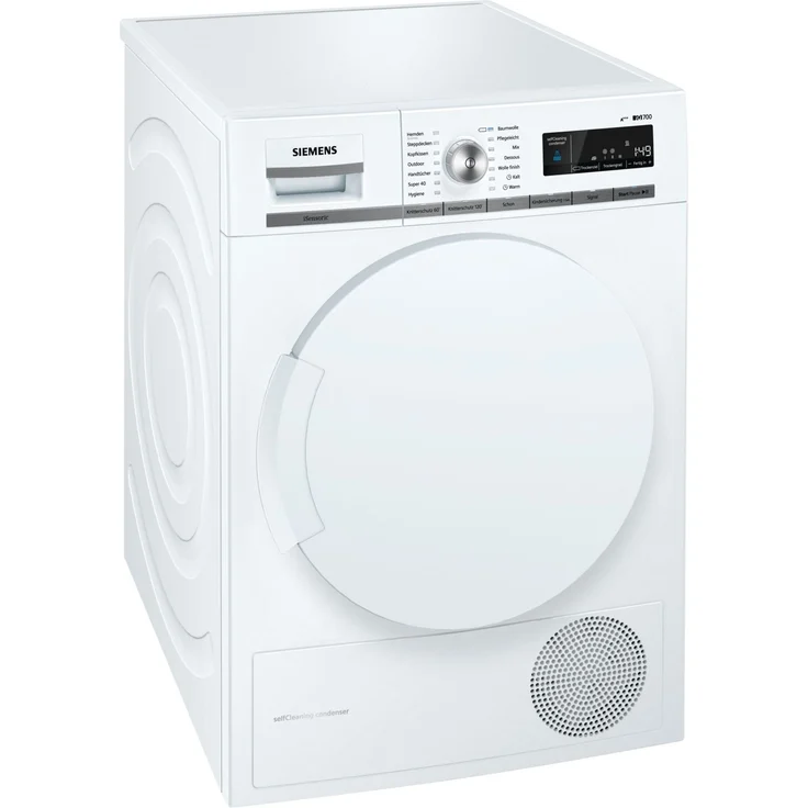 Siemens WT44W5W0, Wärmepumpentrockner, A+++, Fassungsvermögen 8 kg, Standgerät, Breite 59,8 cm, Kindersicherung, Trommelinnenbeleuchtung – Bild 1