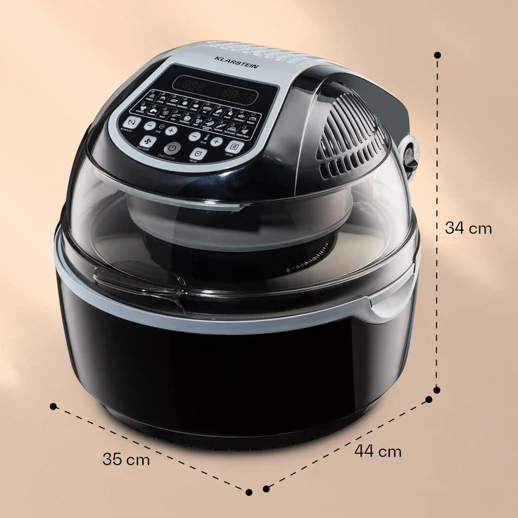 Klarstein VitAir Heißluftfritteuse, 9 l, 1400 Watt, schwarz-grau – Bild 18