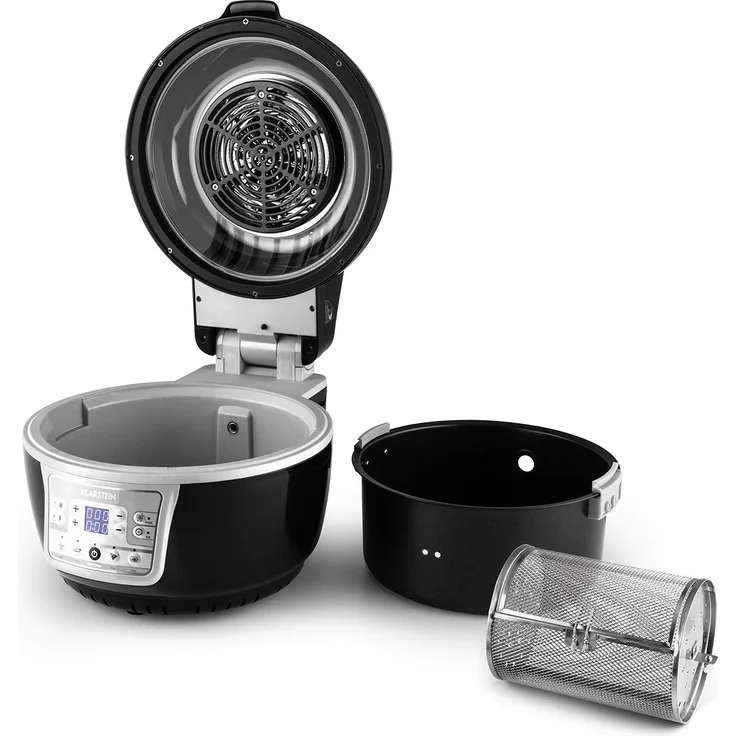 Klarstein VitAir Turbo Heißluftfritteuse, 9 l, 1400 Watt, grau-schwarz – Bild 9
