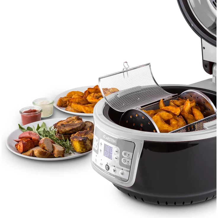 Klarstein VitAir Turbo Heißluftfritteuse, 9 l, 1400 Watt, grau-schwarz – Bild 10