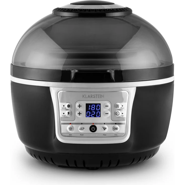 Klarstein VitAir Turbo Heißluftfritteuse, 9 l, 1400 Watt, grau-schwarz – Bild 5