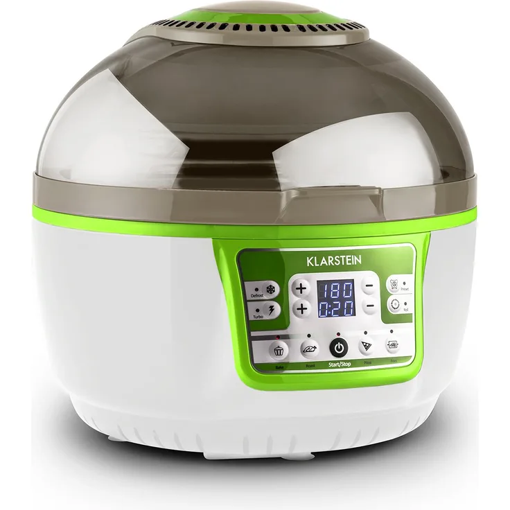 Klarstein VitAir Turbo Heißluftfritteuse, 9 l, 1400 Watt, grün-weiß