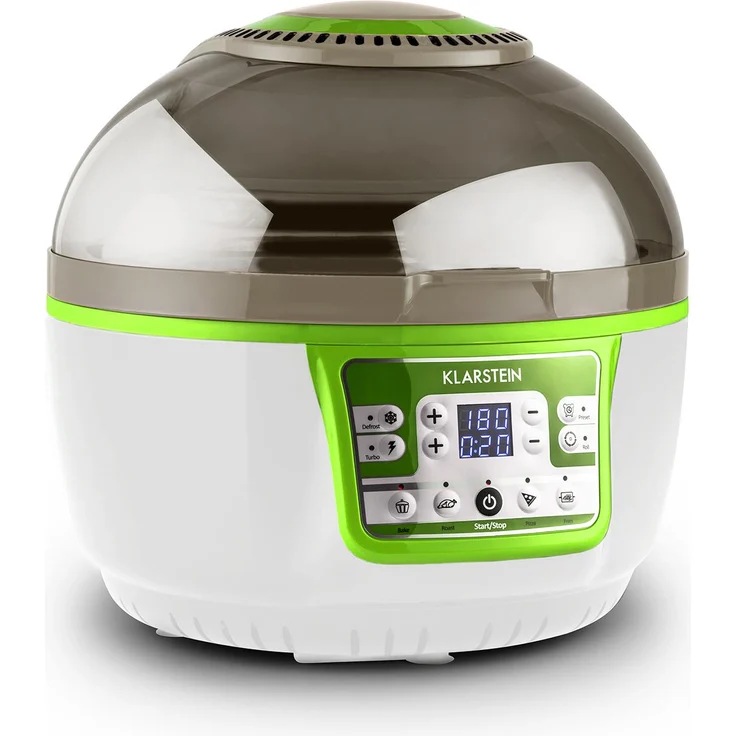 Klarstein VitAir Turbo Heißluftfritteuse, 9 l, 1400 Watt, grün-weiß – Bild 1