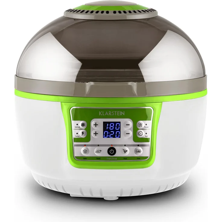 Klarstein VitAir Turbo Heißluftfritteuse, 9 l, 1400 Watt, grün-weiß – Bild 5