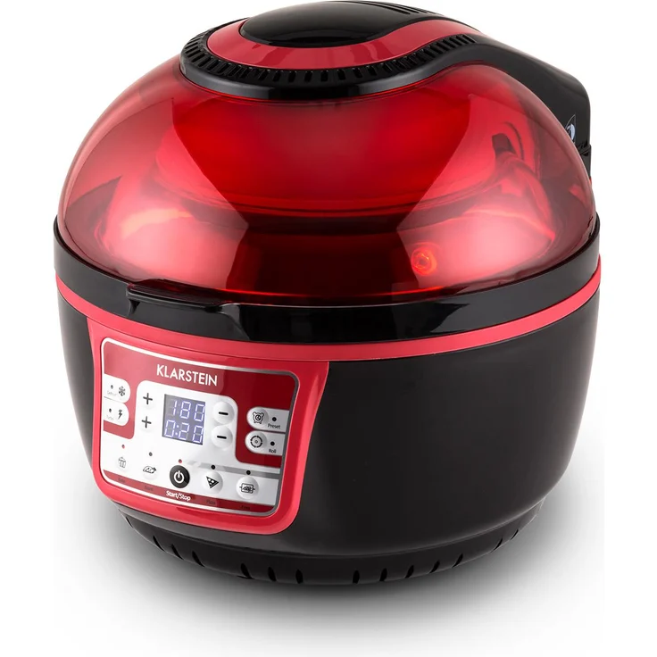 Klarstein VitAir Turbo Heißluftfritteuse, 9 l, 1400 Watt, rot-schwarz – Bild 6