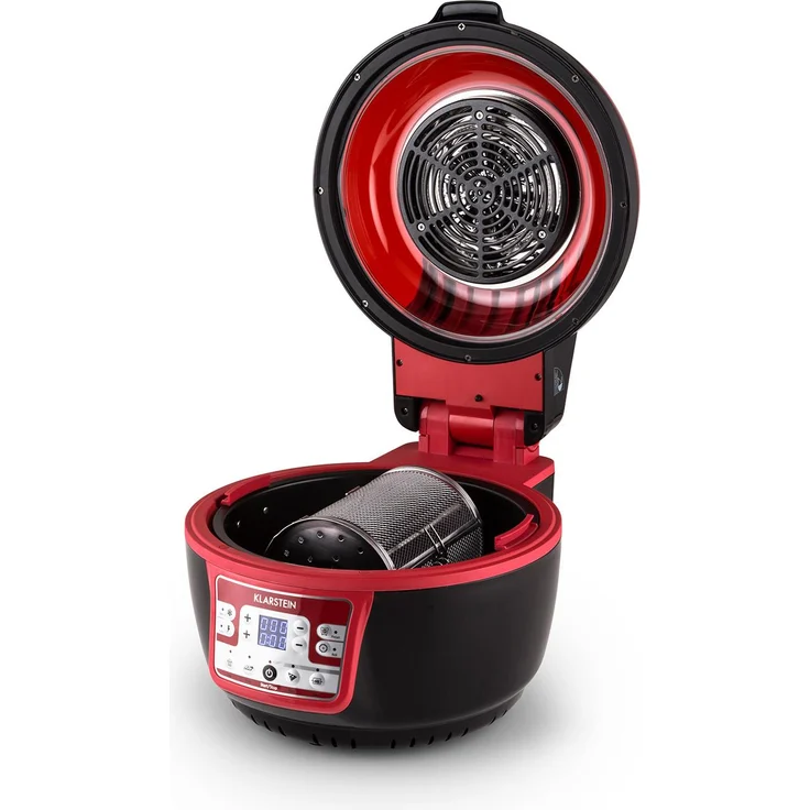 Klarstein VitAir Turbo Heißluftfritteuse, 9 l, 1400 Watt, rot-schwarz – Bild 7
