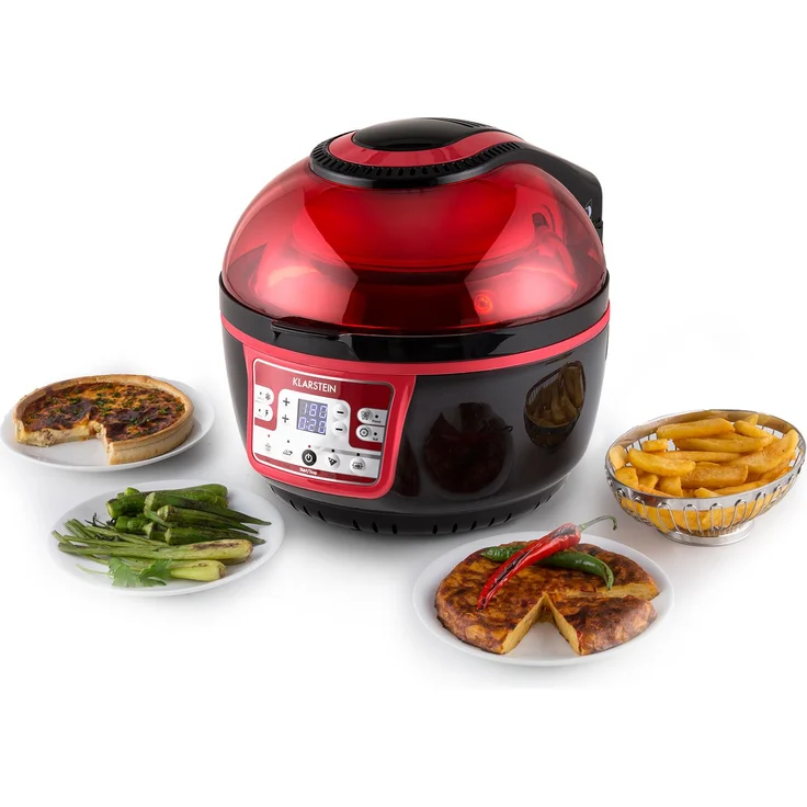 Klarstein VitAir Turbo Heißluftfritteuse, 9 l, 1400 Watt, rot-schwarz – Bild 10
