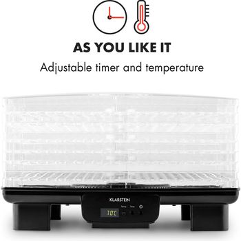 Klarstein Bananarama Dörrgerät Früchte Trockner Dehydrator 400W 4 Etagen Doerrautomat Mit Timer Temperatur