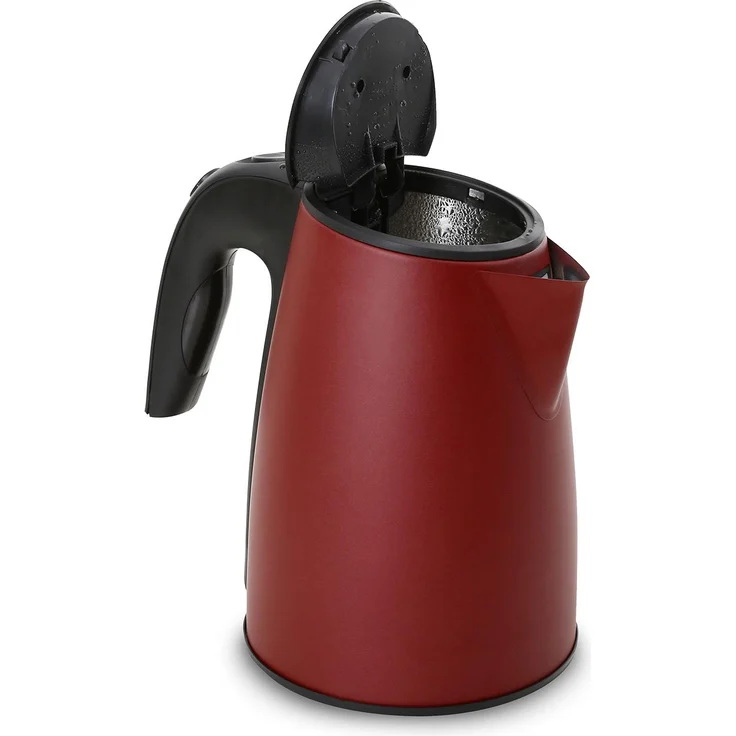 oneConcept TKV-SS17-Red Design Wasserkocher kabellos leistungsstark mit stylisch blauen LED-Lichteffekt, 2200 W, 1.7 Liter, Cool Touch, rot – Bild 4