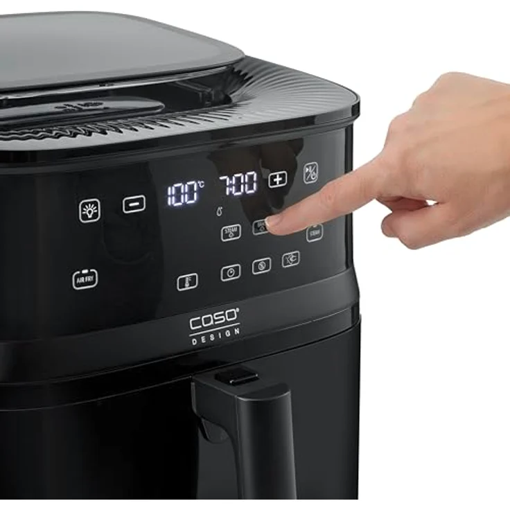 CASO AirFry & Steam 700 - Heißluftfritteuse mit Dampfgarfunktion - Speisen werden außen knusprig & innen saftig, extra großes Korbvolumen 7 Liter, Dampfgarer & Airfryer, Fritteuse ohne Öl/Fett – Bild 4