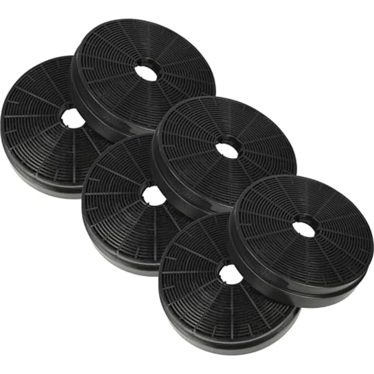 vhbw Aktivkohlefilter 6x Ersatz für Klarstein 10030727, CGCH3 für Dunstabzugshaube, 17,5 cm, schwarz – Bild 1
