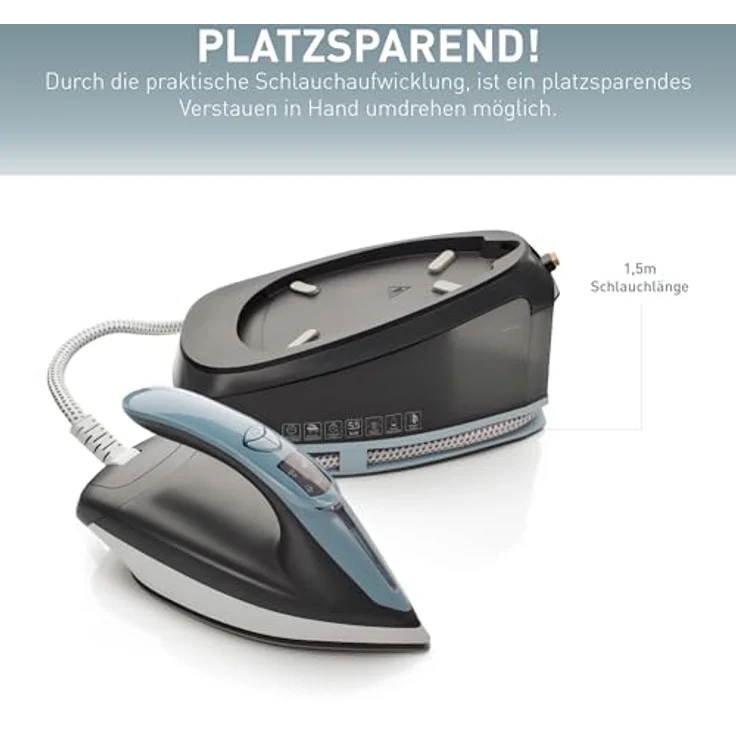 Heinrich´s Dampfbügeleisen HDS 8722, 3200W, 250g/min Dampfstoß, 5,5 Bar, 1,5L Wassertank, 3 Funktionen, Display – Bild 9