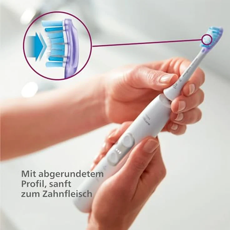 Philips Sonicare HX9052/17 Aufsteckbürste Premium GumCare, 7x gesünderes Zahnfleisch, RFID-Chip, 2er-Pack, Weiß – Bild 6