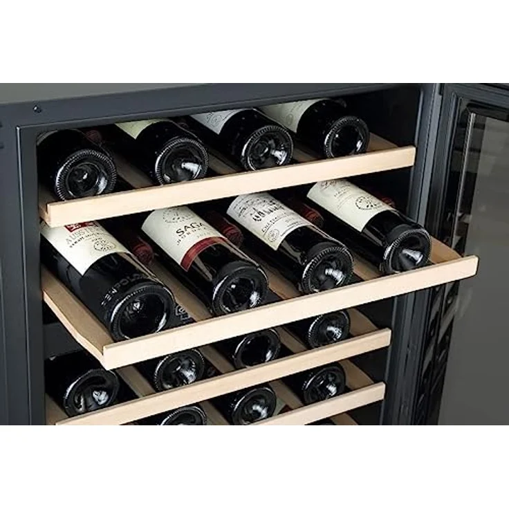 Respekta Unterbau-Weinkühlschrank für 46 Standardflaschen / 129 L Nutzinhalt / 2 Temperaturzonen, je 5°-22°C / Touch Control / LED Leuchte / Wechselbarer Türanschlag / Max. 43 dB / WKSU 46-19 – Bild 5