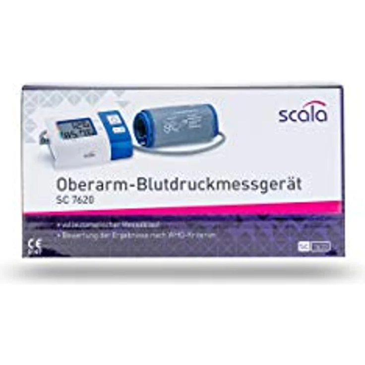 Scala SC 7620 Oberarm Blutdruckmessgerät 02494 inklusive Aufbewahrungstasche, weiß blau – Bild 5
