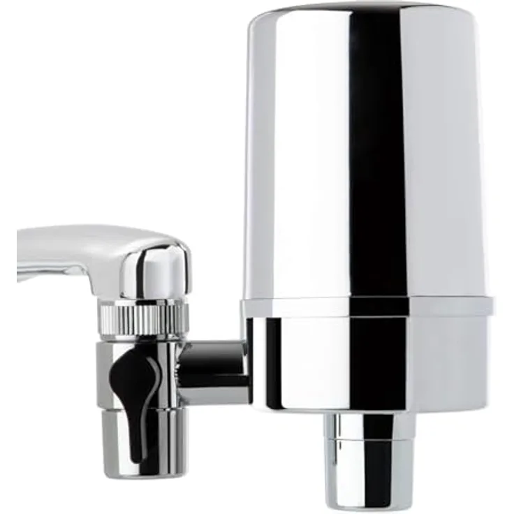 iSpring DF2-CHR Wasserhahnfilter, 1.890 Liter Kapazität, Chlor & Blei Reduzierung, Chrom Finish – Einfache Montage für Standard-Armaturen