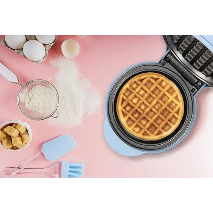 Bestron AMW500B Waffeleisen, Plastic, Blau – Bild 4