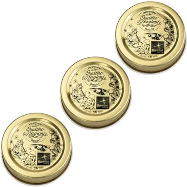 Bormioli Rocco Ersatzdeckel mit Twist-Off Verschluss - Motiv: ''Quattro Stagioni'' - TO 56 mm - 3 Stück – Bild 2