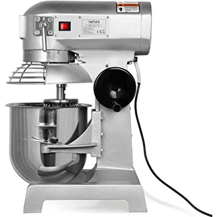 VERTES FD1-TKM-10, Professionelle Teigknetmaschine mit Planetenrührwerk, 10L Edelstahl Rührschüssel, 370W Motor, 3 Geschwindigkeitsstufen – Bild 3