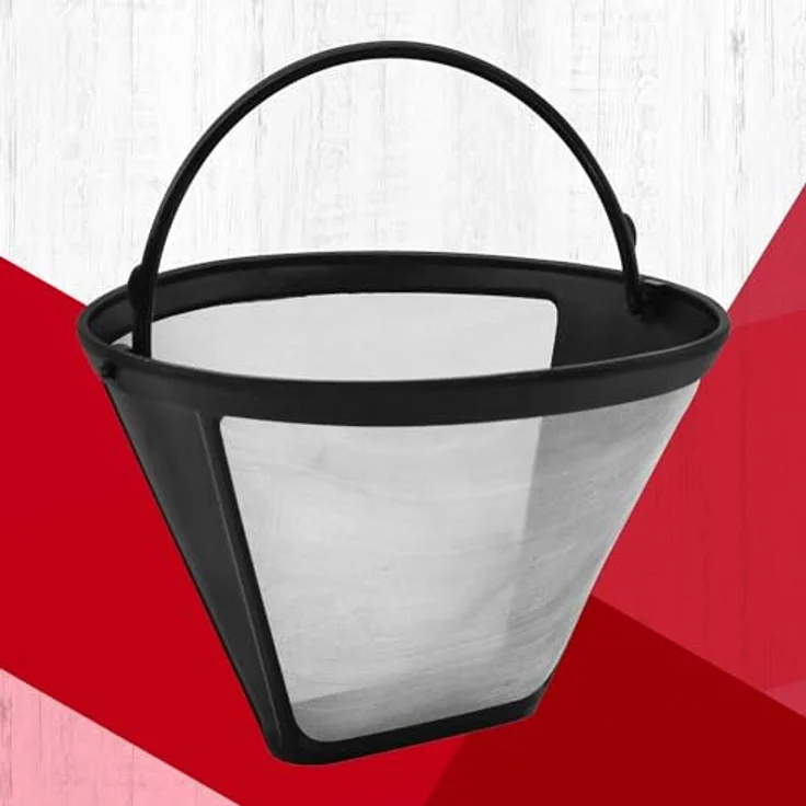 Fackelmann Silberton Dauerkaffeefilter Nr. 4, Permanent Filter aus Edelstahlgewebe - für Kaffee & als Teesieb verwendbar (Farbe: Silber-Schwarz), Menge: 1 Stück – Bild 3