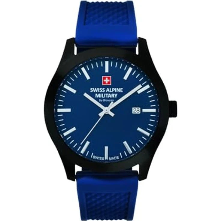 Swiss Alpine Military by Grovana Herren Armbanduhr dunkelblau 7055-1875SAM, Quarz Uhrwerk, Mineralglas, wasserdicht 10 Bar – Bild 1