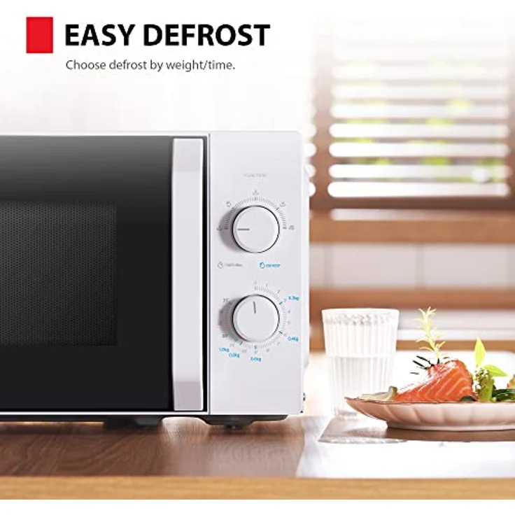 Toshiba MW2-MM20P(WH) Standard Mikrowellenherd 20 Liter, 800 W, 5 Leistungsstufen mit praktischer Auftaufunktion, LED Innen-/Weiß – Bild 4