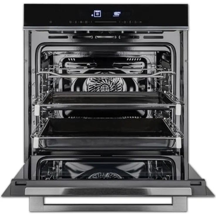 Autarkes Herdset: 60cm Einbaubackofen EB8019EDP + 59cm Induktionskochfeld IH85904FZ | Pyrolyse | Pizzafunktion | Grill | Umluft | Heißluft | Teleskopauszüge | Automatik-Timer | SET8019IH594FZ - Preisvergleich – Bild 3
