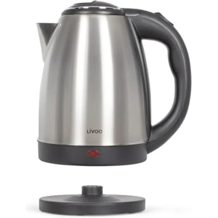LIVOO Wasserkocher DOD207 Edelstahl Wasserkocher, 1500 W, 360°-Steckersockel, rostfreier Edelstahl – Bild 3