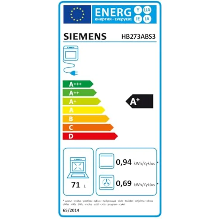 Siemens HB273ABS3 Pyrolyse Backofen Edelstahl, 5 Funktionen, Automatikprogramme und 3D Heißluft – Bild 10