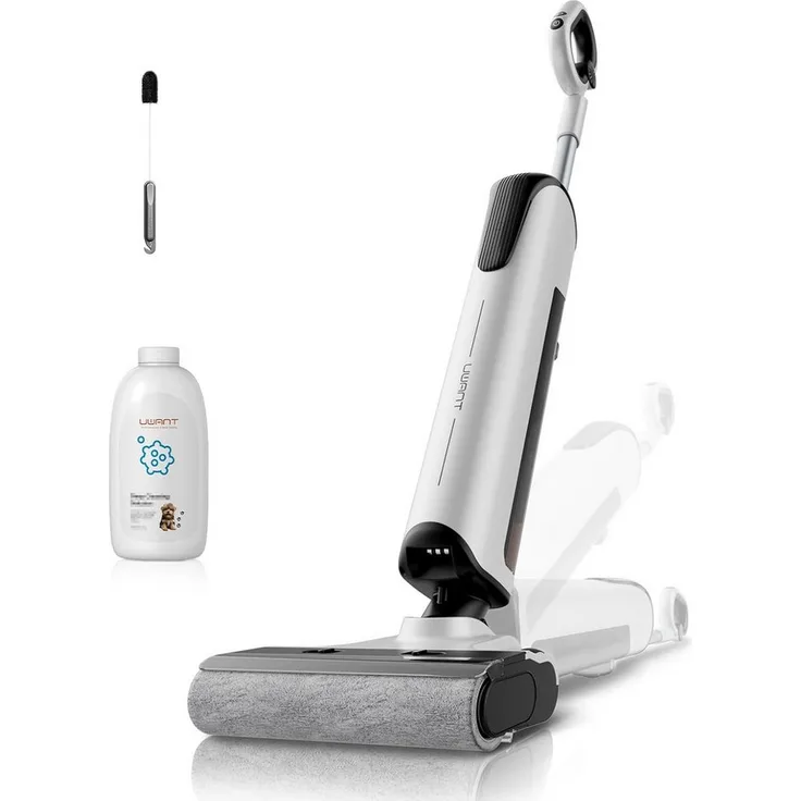 UWANT Nass-Trocken-Akkusauger mit intelligenter Fleckenerkennung, 17000Pa Saugkraft, 180° Neigungsfunktion, 2mm Kantenreinigung und Selbstreinigungsmodus