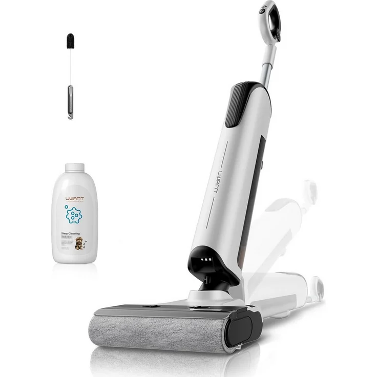 UWANT Nass-Trocken-Akkusauger mit intelligenter Fleckenerkennung, 17000Pa Saugkraft, 180° Neigungsfunktion, 2mm Kantenreinigung und Selbstreinigungsmodus