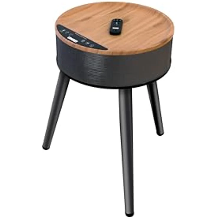 Unold 86545 Heizlüftertisch, Keramik Heizlüfter – Leistungsstarke 2.000 W Raumheizung mit Touch-Panel-Display, Timerfunktion und Fernbedienung, Holzoptik – Bild 1