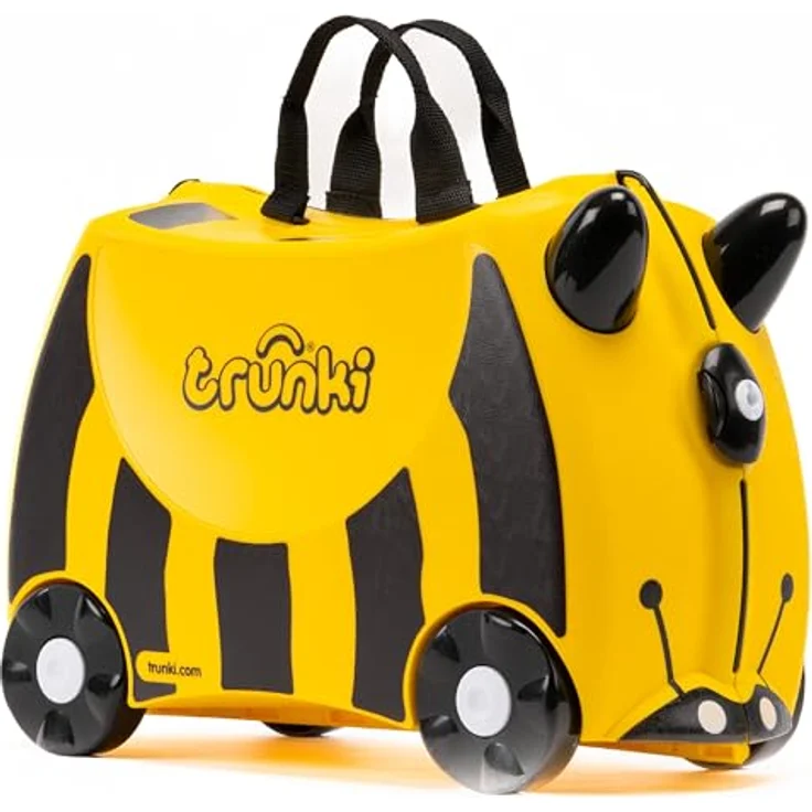 TRUNKI Trolley Bernard Biene (Gelb) | Handgepäck Kinderkoffer mit Multifunktionsband und 5 Jahre Garantie – Bild 1