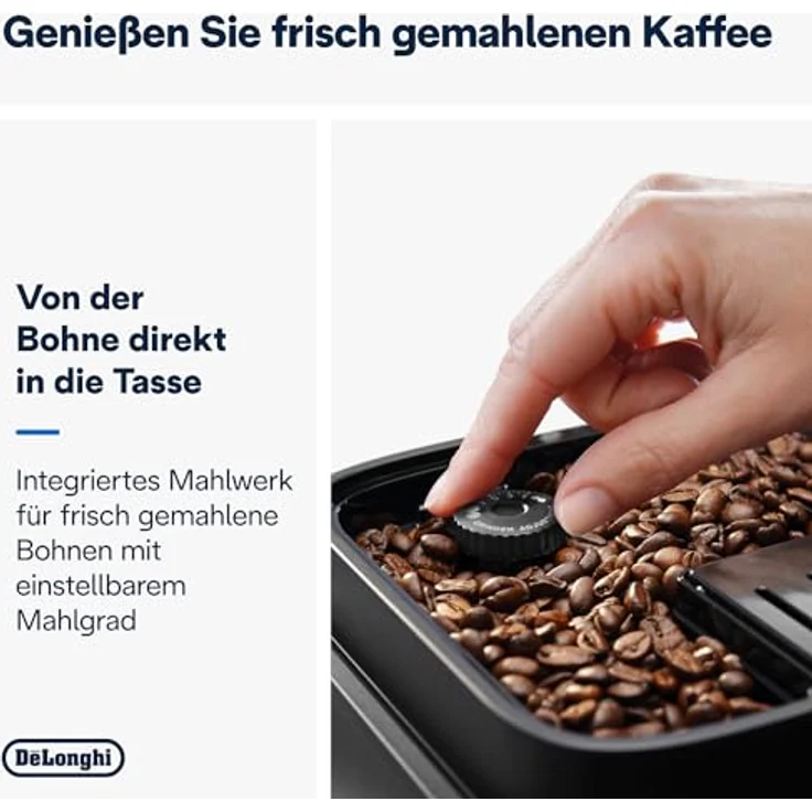 De'Longhi Magnifica Plus ECAM322.70.SB Kaffeevollautomat mit LatteCrema-Milchsystem für Automatischen Cappuccino, 1450W, Silber/Schwarz – Bild 3
