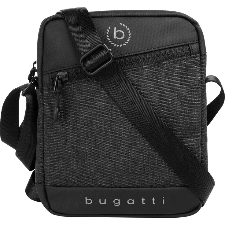 bugatti Umhängetasche UNIVERSUM, praktische Kleinformattasche in Schwarz