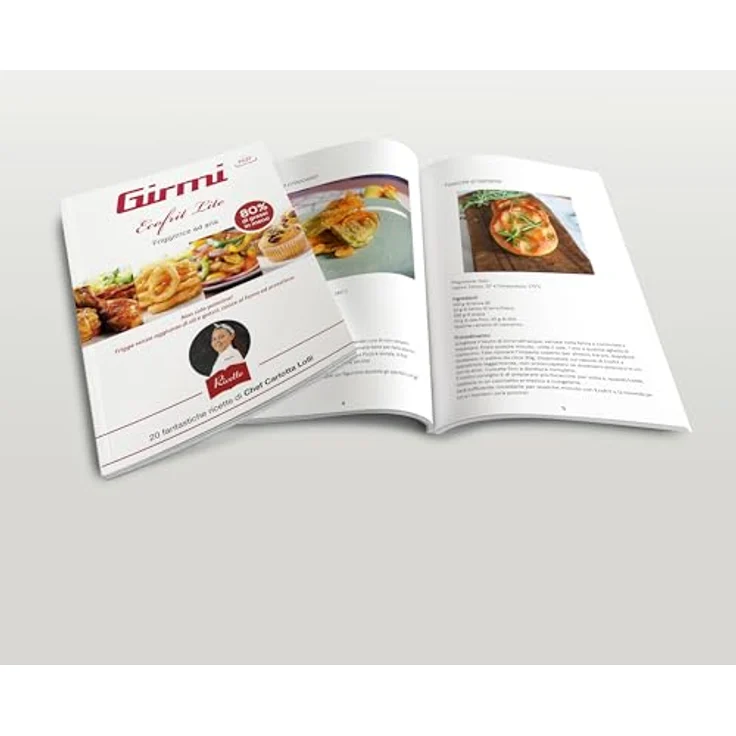 Girmi FG27 "Ecofrit Lite" Heißluftfritteuse, 4,2 Liter, 1400 W, Digitalanzeige, 8 Programme, BPA-PFOA Safe, Rezeptbuch – Bild 5