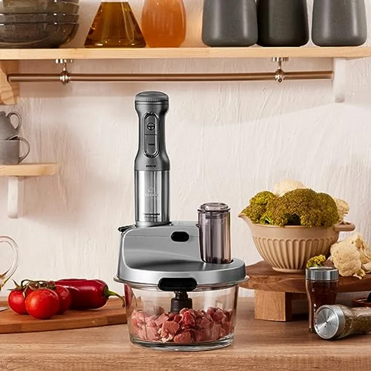 Karaca Mastermaid Küchenroboter aus Stahlglas, 2500 W, Galaxy Grey, Küchenmaschine mit leistungsstarkem Motor und vielseitigen Zubehörteilen – Bild 6