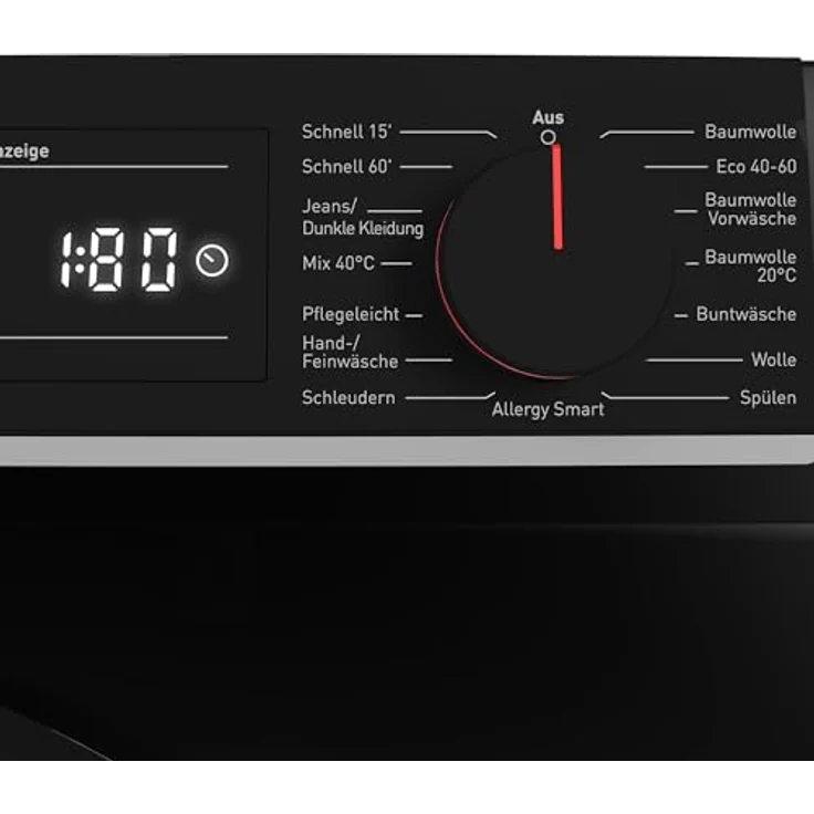 Sharp ES-PRO714BA-DE Waschmaschine, 7 kg, 1400 U/min, Schwarz, SoftTouch-Bedienung, AquaStop, 15 Programme, AllergySmart – Bild 7