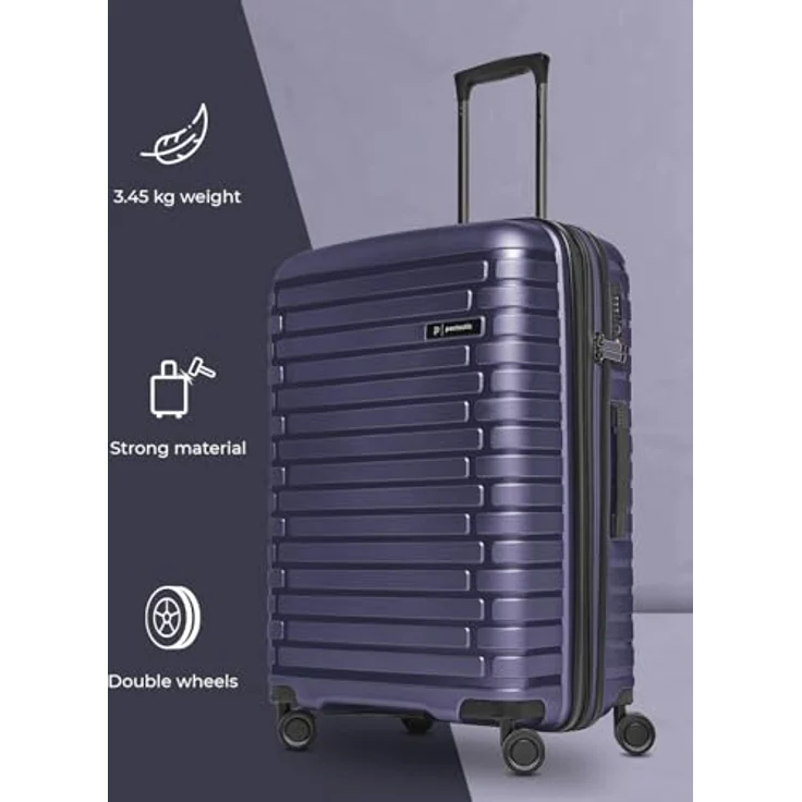 Pactastic Collection 04 THE MEDIUM, 4 Rollen Trolley M 66 cm mit Dehnfalte, lila metallic, 100% Polypropylen – Bild 7
