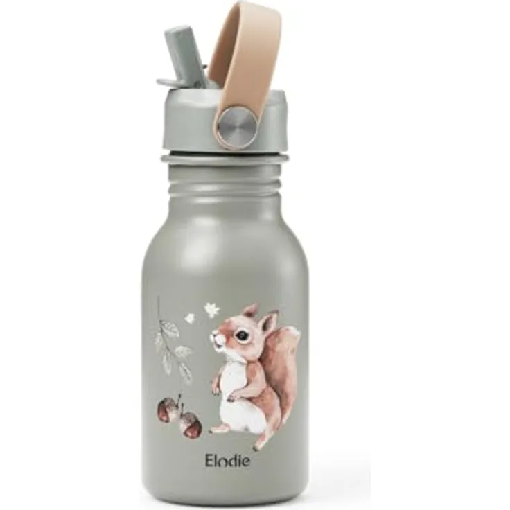 Elodie Trinkflasche Chipmunk Darling, Auslaufsicher, Edelstahl, BPA-frei, 350 ml für Kinder