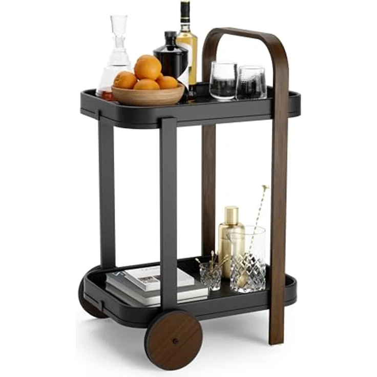 Umbra BELLWOOD Barwagen/Servierwagen, schwarz/walnuss  – Bild 2