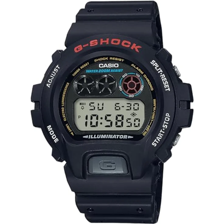 Casio G-Shock Herrenuhr Schwarz Rot DW-6900U-1ER – Bild 1