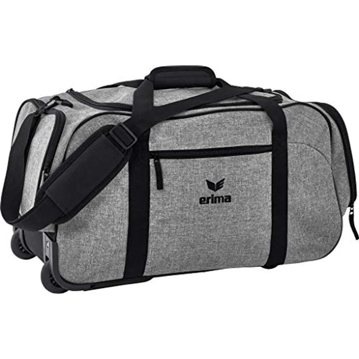 ERIMA Travel Line Koffer, 55 cm, 50 Liter, Grau Melange/Schwarz