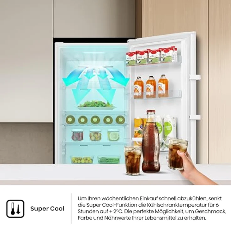 Hisense RL415N4AWC Kühlschrank ohne Gefrierfach, 292 l Kühlvolumen, CrispZone-Schublade, LED-Innenbeleuchtung – Bild 5