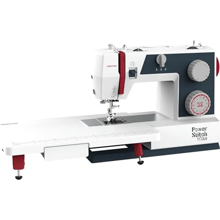 Veritas VERITAS Power Stitch 32 Titan, Mechanische Nähmaschine mit 32 Stichprogrammen für dicke Stoffe – Bild 1