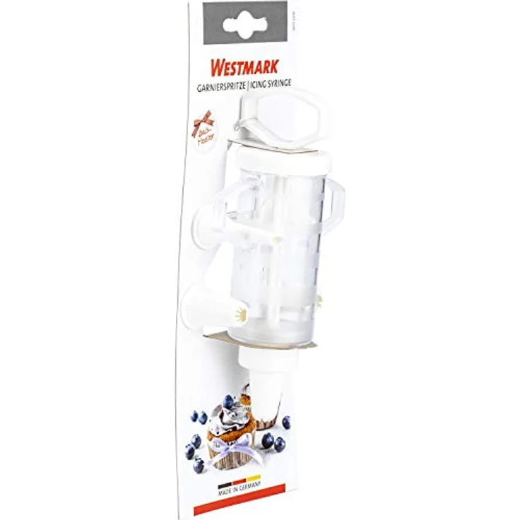 Westmark Garnierspritze mit 5 Verschiedenen Form-Tüllen, Füllvolumen: 100 ml, Kunststoff, Transparent-Weiß, 30772270 – Bild 9
